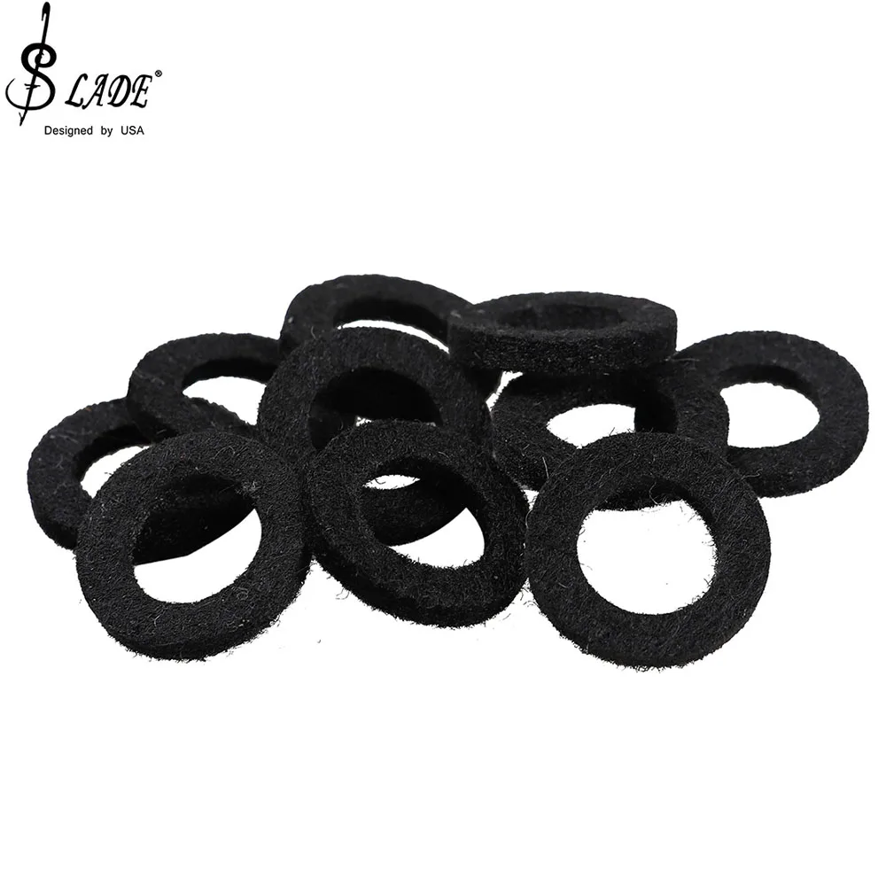 10pcs Trumpet Valve Felt Pad Brass Instrument Accessories Trumpet Trombone Key Washers Cotton Cushion Musical Instrument Parts