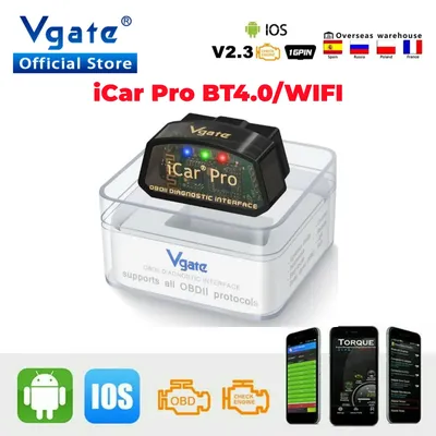 Vgate iCar Pro ELM327 WIFI OBD2 Scanner For IOS/Android Bluetooth 4.0 ElM 327 OBD 2 Car Diagnostic