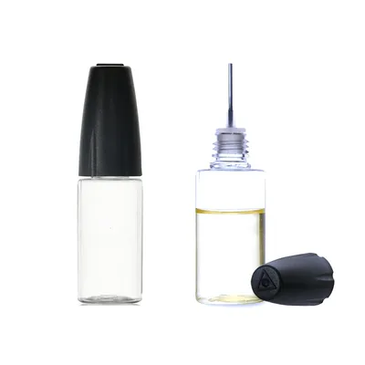 100Pcs 10ML 15ML 20ML 30ML PET Clear Vial With Long Thin Tip Dropper Bottle For Empty Oil