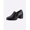 Hochfrontpumps HEINE, Damen, Gr. 40, schwarz, Leder, Rindsleder, Veloursleder, modisch, Schuhe