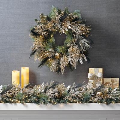 Noire Nouveau Greenery Collection - 6' Garland - Frontgate