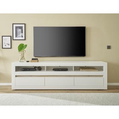 Lowboard INOSIGN "Chester, moderner TV-Unterschrank, Kommode mit Stauraum, Weiß Matt", weiß, B:217cm H:63cm T:42cm, Holz