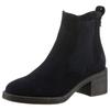 Chelseaboots TAMARIS, Damen, Gr. 38, blau (navy), Leder, Elastischer Einsatz, unifarben, klassisch, Schuhe, Blockabsatz, Stiefelette, Businessschuh mit Touch It-Ausstattung