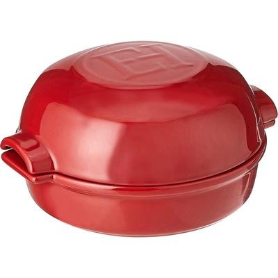 Emile Henry 0.6 Qt. Ceramic Non-Stick Round Shape Cheese Baker, Burgundy