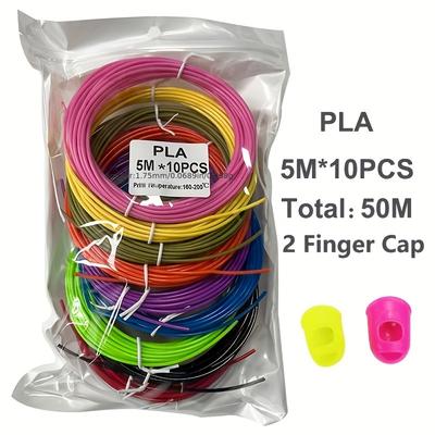 TEMU 3d Pen Pla Filament Refills - 20 Vibrant Colors, 16 Feet , Total 320/640 Feet Pack With Finger Caps