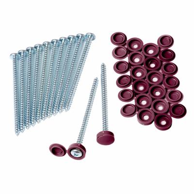 Homeside Vinyl Shutter Screws & Caps 090 Bordeaux