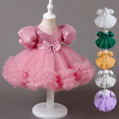 0-5 Years Mini Gown For Party Birthday Flower Girl Dresses Toddler Girls Costume Baby Girls Princess