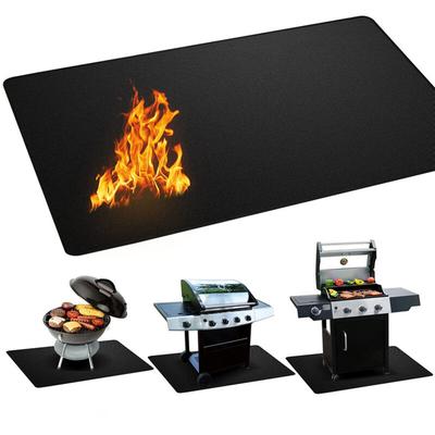 Costjj - Kamin Matte Feuerfeste Unterlage 122 x 76 cm Halbrund Funkenschutzplatte Herdbereich Image