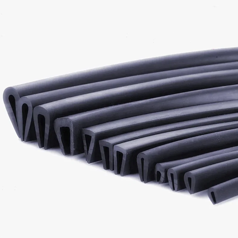 Gummi-U-Streifen, Kantenschutz, umschlossen, gebundenes Glas, Metall, Holz, Platten, Platten für Glas, Metall, Holz, Platten, Platten, Schrank Image