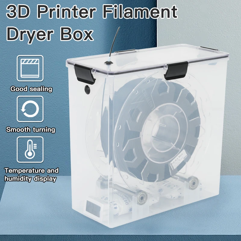 3D-Drucker-Filament-Trocknerbox, luftdicht und feuchtigkeitsbeständig, Echtzeitüberwachung für 3D-Drucker, PLA-ABS-Filamente Image