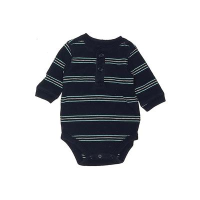 Toughskins Long Sleeve Onesie: Blue Bottoms - Size 0-3 Month