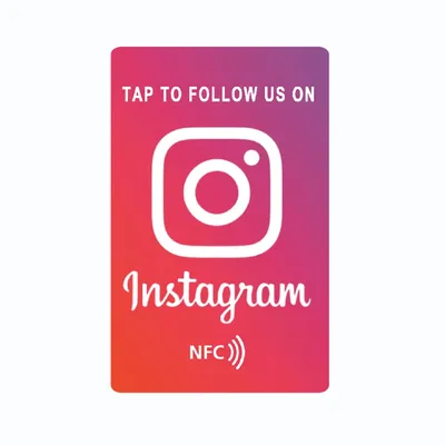 Instagram NFC Card Increase Your Follows Tap to Follow PVC Material Standard Card Size