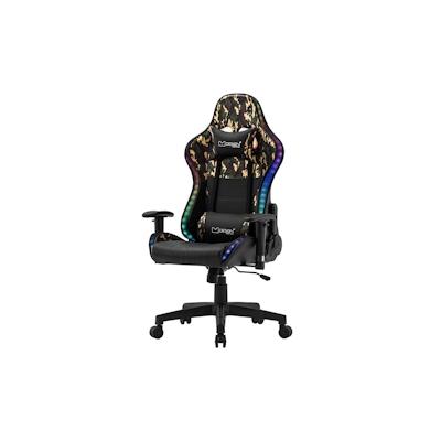 ML-Design Gamingstuhl mit RGB Beleuchtung & Bluetoothboxen Schwarz/Camouflage aus Kunstleder Image