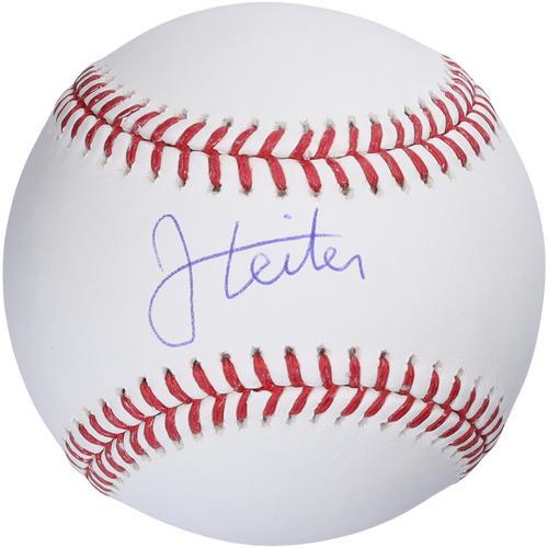 Autogramm-Baseball von Jack Leiter, Texas Rangers