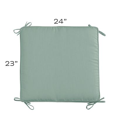 Replacement Ottoman Cushion Cover Fast Dry with Zipper 24x23 Select Colors - Canvas Taupe Sunbrella - Ballard Designs