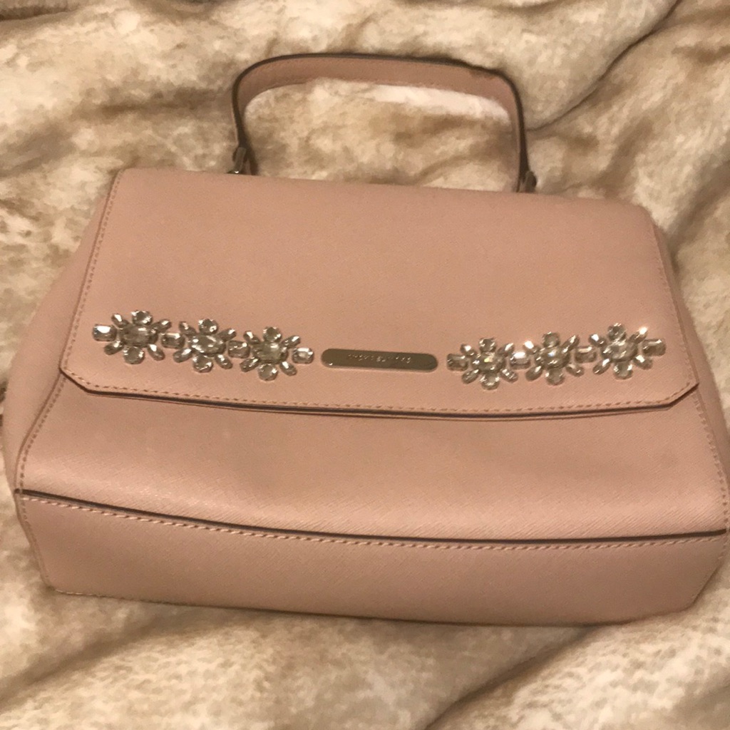 Michael Kors Bags | Chic Michael Kors Handbag With Crystal Embellished Detail | Color: Pink | Size: Os