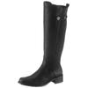 Stiefel RIEKER, Damen, Gr. 42, Normalschaft, schwarz, Lederimitat, elegant, Schuhe, Langschaftstiefel, Blockabsatz, Stretch, mit Schnallenverzierung