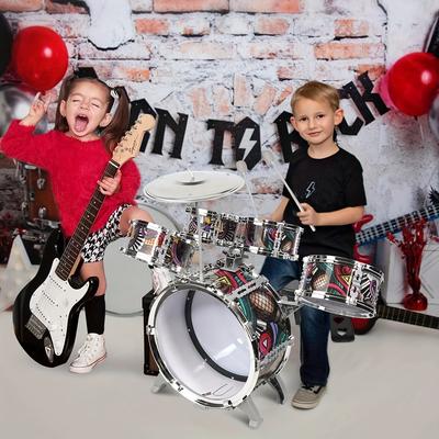 TEMU Kids Set For Toddlers 5 Drums, Drumset Kit Toy For Age 3 4 9 12 Boys Children Christmas