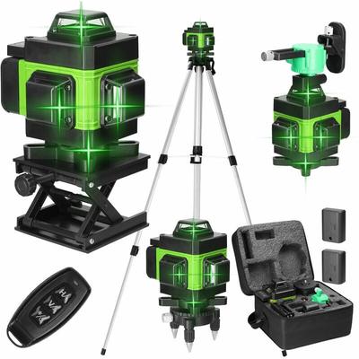 Swyeoot - Kreuzlinienlaser mit Stativ, Multifunktionaler 4D 16 Line Laser Level, Grün Laser