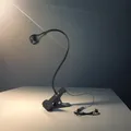 Lampada da scrivania flessibile a 360 gradi con clip di supporto Lampada di alimentazione USB Lampada da lettura per libri Cavo a clip con interruttore On Off Luce notturna