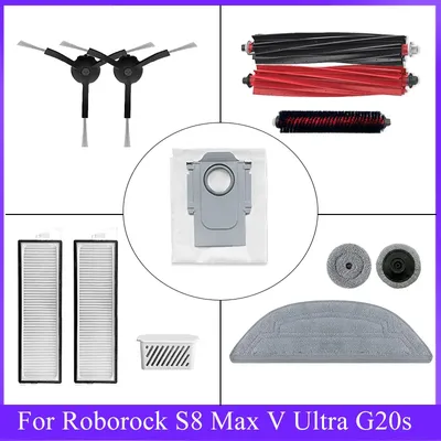 Für Roborock S8 Max V Ultra G20s Hauptseite Pinsel Hepa-Filter Mopp Tuch Lappen Staubbeutel Image