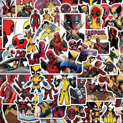 10/30/50 Stück Disney Film Deadpool Wolverine Aufkleber Anime Deadpool Freund Aufkleber Laptop Image