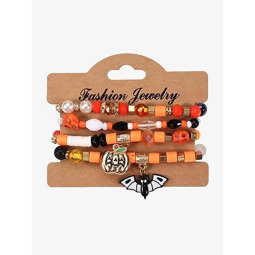 Damen Schmuckset Ketten- Glieder-Armbänder Perlenarmband Stil 2 Stil 3 Stil 4 Aleación Helloween