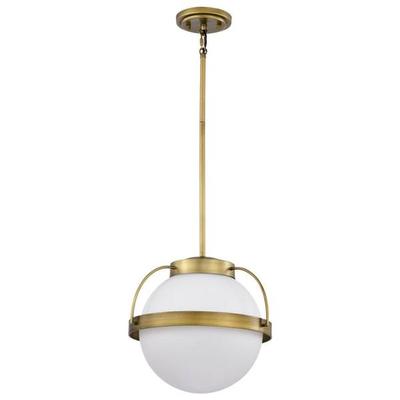 Nuvo Lighting 67784 - 1 Lamp 120 volt Natural Brass Lakeshore Indoor Pendant Light Fixture (LAKESHORE 1 LT MEDIUM PENDANT (60-7784))