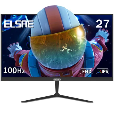 ELSAE 27-Inch FHD 1080p IPS Monitor with 100Hz Refresh Rate, Frameless Design, 129% sRGB HDR 10 for