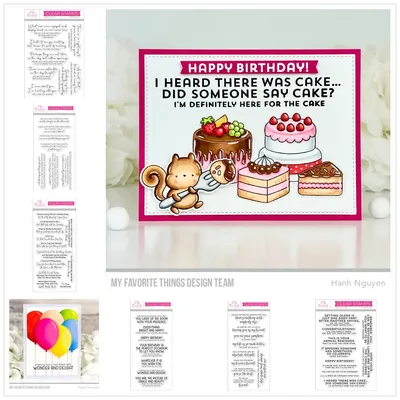 Sentiments Bright and Happy Birthday Greetings Healing Words 2024 New Clear Stamps Scrapbooking For