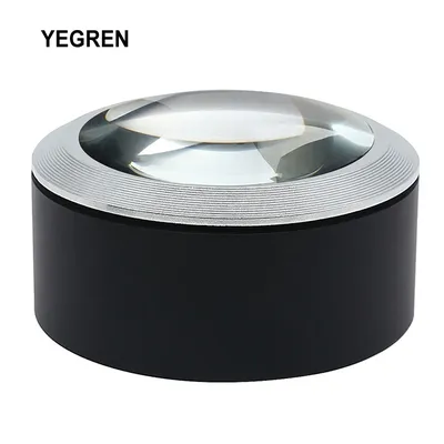 5X Illumination Paperweight Magnifier 3 LED Dome Desktop Magnifying Glass 68 mm Optical Glass Lens