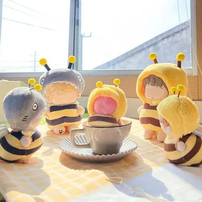 10cm/15cm/20cm/40cm Doll Clothes Doll Accessories Replacement Outfit Cartoon Bee Jumpsuit Multicolor