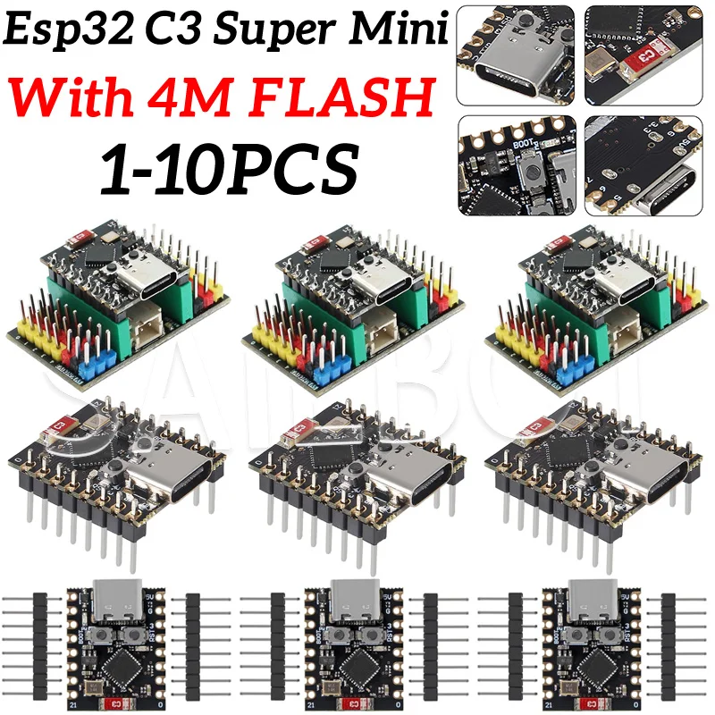 Scheda di sviluppo MINI ESP32-C3 Scheda di sviluppo ESP32 SuperMini Scheda di sviluppo ESP32-C3 Scheda di espansione Bluetooth WiFi