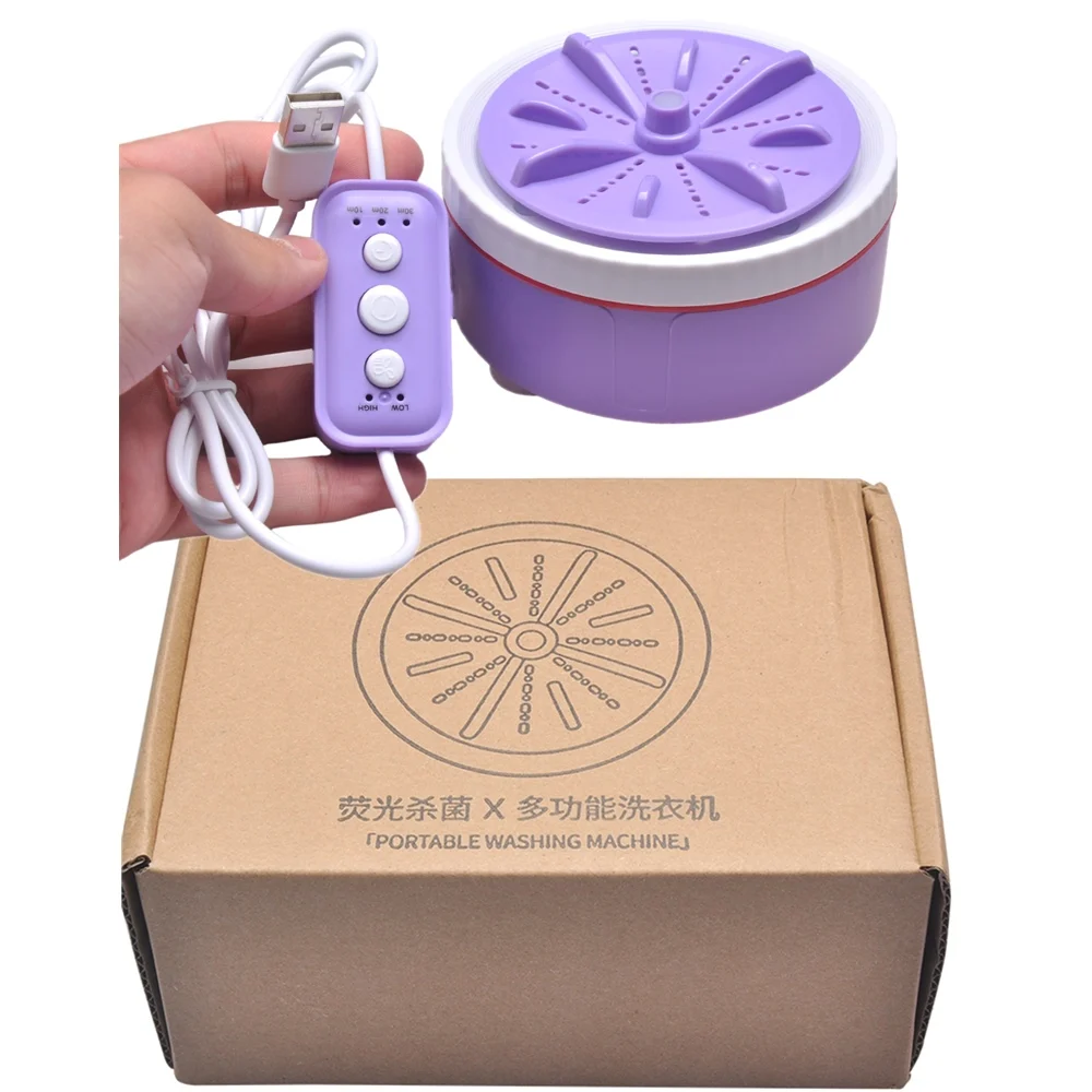 Mini Machine à laver portative USB, petite minuterie à 3 vitesses, Turbo rotative, sous-vêtements, lave-chaussettes, lave-vaisselle pour bébé, voyage, maison