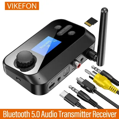 Bluetooth 5.0 Audio Transmitter Receiver SD Card Handsfree Call Stereo Wireless Adapter RCA SPDIF