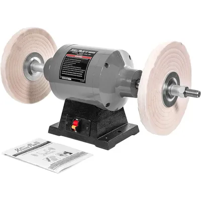 10" Electric Benchtop Polisher Buffer Grinder Dual Pad 1HP Buffer Polishing Grinder Machine, 750W