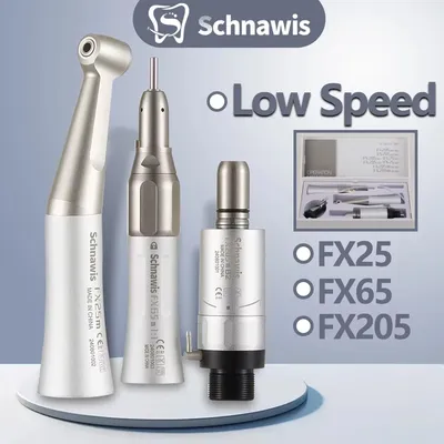 NSK FX25 FX65 Dental 1:1 Direct Drive Contra Angle Low Speed Handpiece Mini Head Dentistry Against