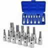 13 Pcs Torx Bit Socket Set T8-T70 S2 Acier Clés à Douille Hexagonal Torx Socket Shank Tool