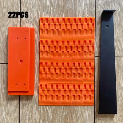 TEMU 22pcs Wood Flooring Installation Tool Set With Pull Bar, Tapping Block, And Spacers, Durable Plastic, Manual Operation