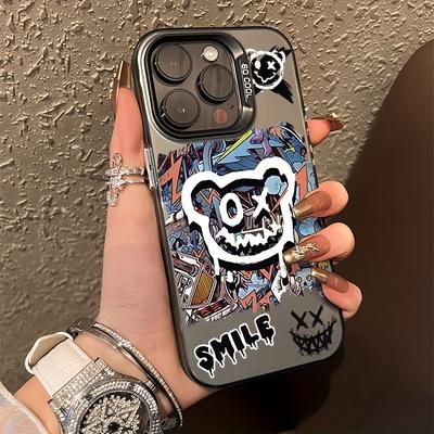 TEMU Super Cool Graffiti Bear Case For Iphone Models Including 15/15plus/15pro/15promax, 14/14plus/14pro/14promax, 13/13pro/13promax, 12/12pro/12promax, 11/11pro/11proamx, 7/8plus, And Xr/xsmax