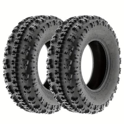 TEMU Set Of 2, 21x7-10 Utv Atv Sxs Tires - 6pr All Terrain All Season 21x7x10 Off-road Tires Tubeless, Rim Size: 10 * 5.5in, Overall Diameter (od): 21in, Section Width (sw): 7in, Max Load 235lbs Each Tyre