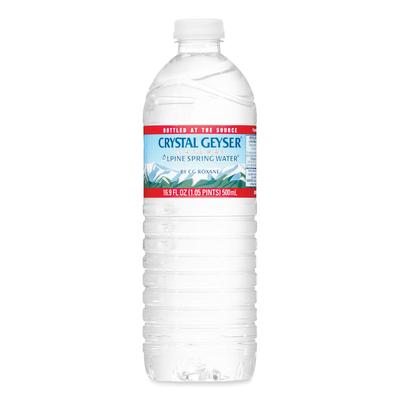 "Crystal Geyser Alpine Spring Water, 16.9 oz Bottle, 35/Case, 54 Cases/Pallet (CGW35001)"