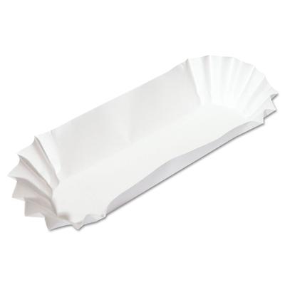 Hoffmaster 610740 Fluted Hot Dog Trays, 6w x 2d x 2h, White, 500/Sleeve, 6 Sleeves/Carton - Case of 3000