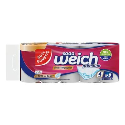 Gut und Günstig Toilettenpapier »sooo weich premium« 4-lagig - 10 Rollen schwarz Image