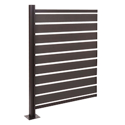 Mendler Alu Mülltonnen-Zaun HWC-K57, Erweiterungselement Mülltonnenverkleidung, Holzoptik erweiterbar 130x100x6cm ~ anthrazit Image
