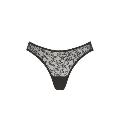 Plus Size Women's The Bikini - Botanical Lace by CUUP in Black (Size 5 / XL)