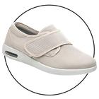 POFH Shoes for Women with Swollen Feet Extra Wide Orthopaedic Comfort Sandals Adjusting Mesh Breathable Lightweight Air Cushion Walking Sneakers (Color : Beige, Size : 4 UK)