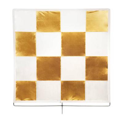 TRP WORLDWIDE Checkerboard Lamé (Silver/Gold, 4' x 4') 4848CL