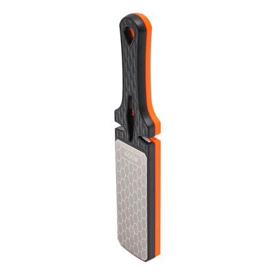 Double-Sided Emery Whetstone Knife Sharpener - Orange, Gray and Black