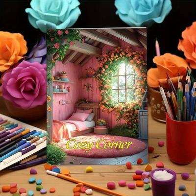 TEMU Adult Coloring Book - 22 Pages, Vibrant Illustrations For Relaxation & , Perfect Gift For Birthdays & Holidays, Holiday | Illustration | Artistic Coloring Book, Coloring Books For Adults
